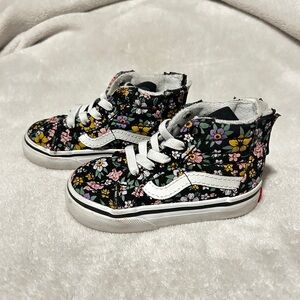 EUC Floral High Top Toddler Vans Sz 5